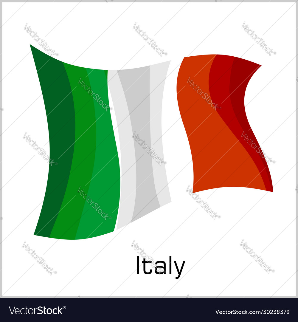 Italian flag flag italy Royalty Free Vector Image