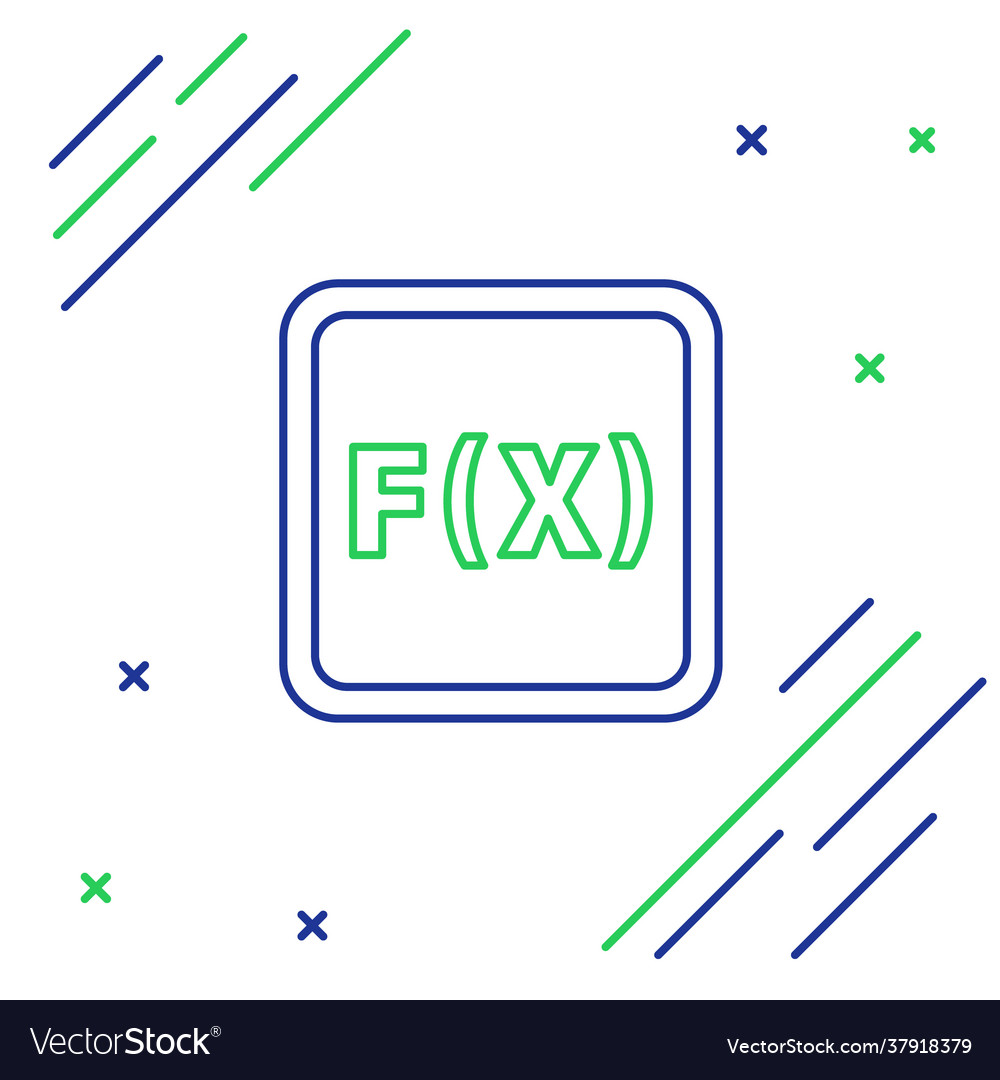 Line function mathematical symbol icon isolated vector image Line function mathematical symbol icon isolated