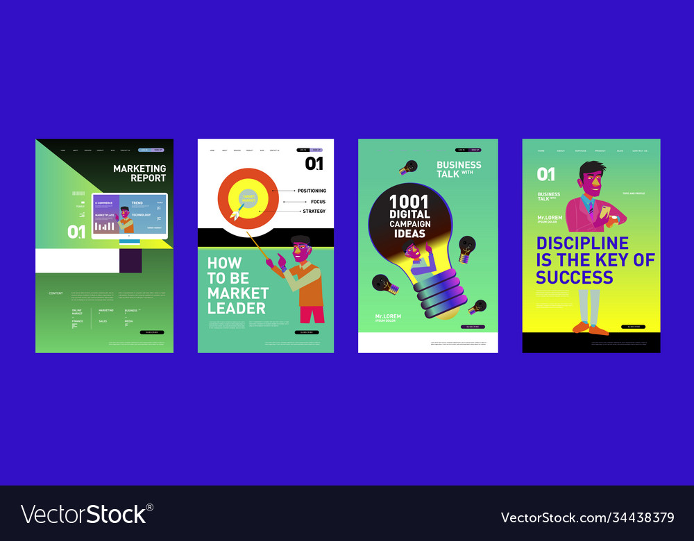 Presentation and website interface layout design