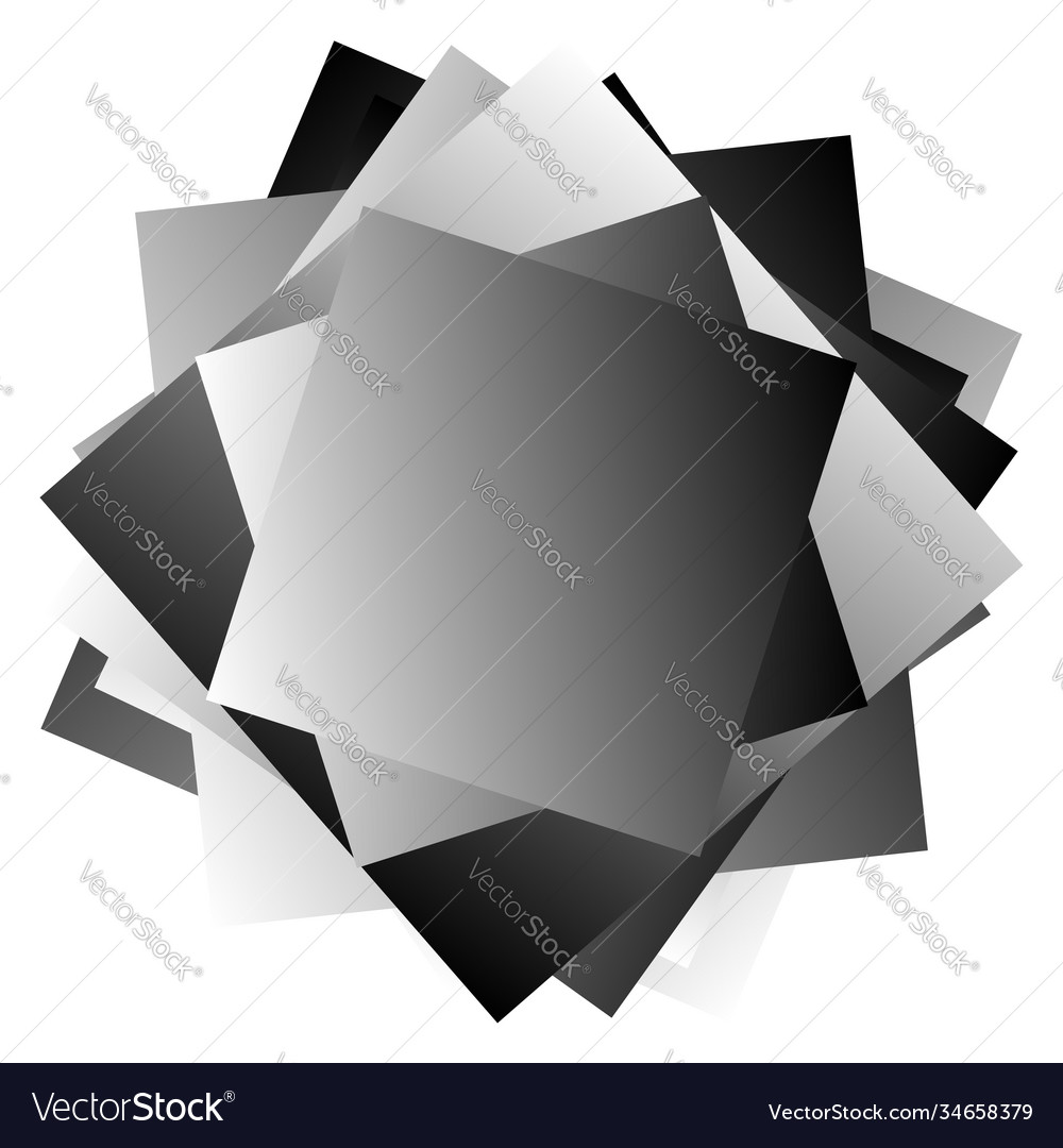 Randxom rotated overlap chaotic squares vector image Randxom rotated overlap chaotic squares