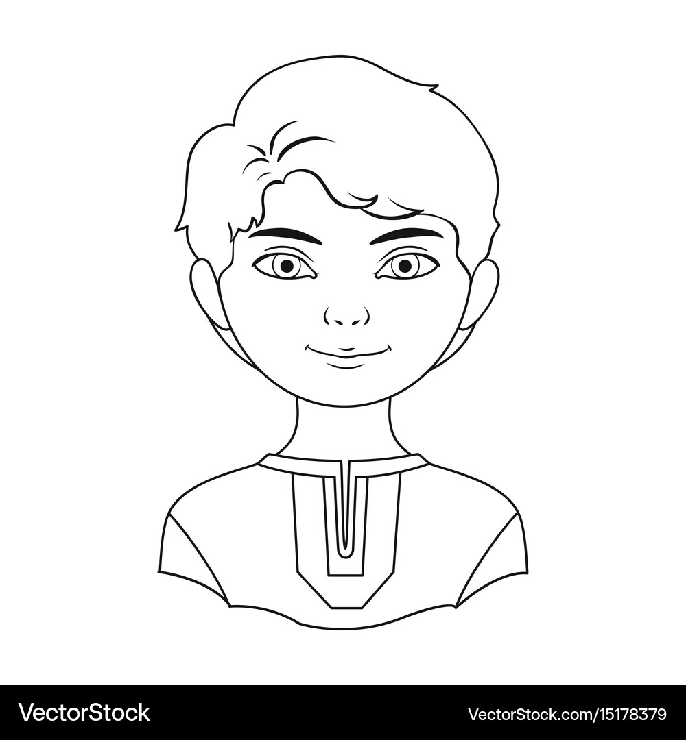 Russian race single icon in outline style Vector Image