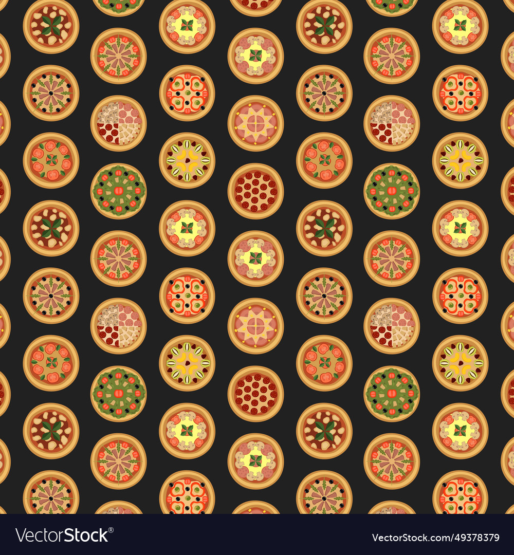 Seamless pattern with staggered round different vector image Seamless pattern with staggered round different