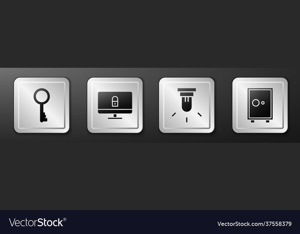 Set old key lock on computer monitor motion vector image Set old key lock on computer monitor motion