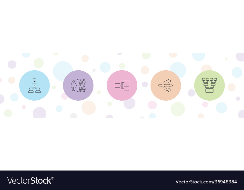 5 hierarchy icons vector image 5 hierarchy icons