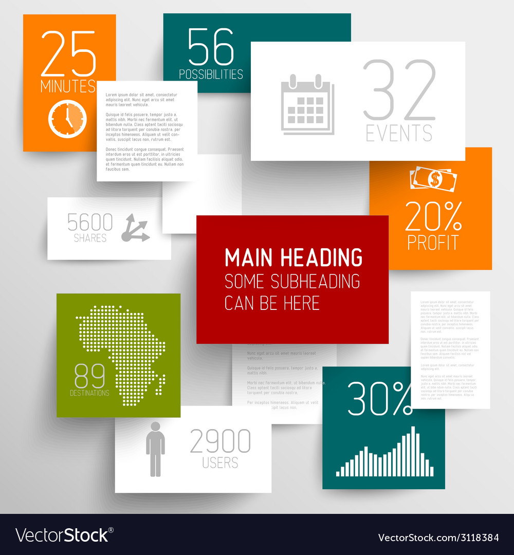 Abstract rectangles background infographic