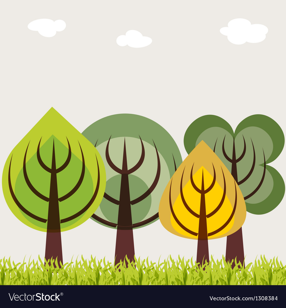 Autumn trees abstract background