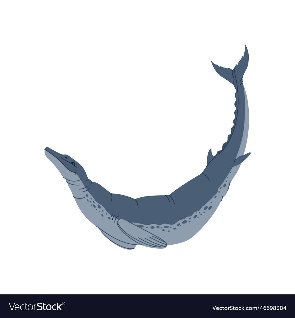 Basilosaurus dinosaur ancient crocodile reptile Vector Image