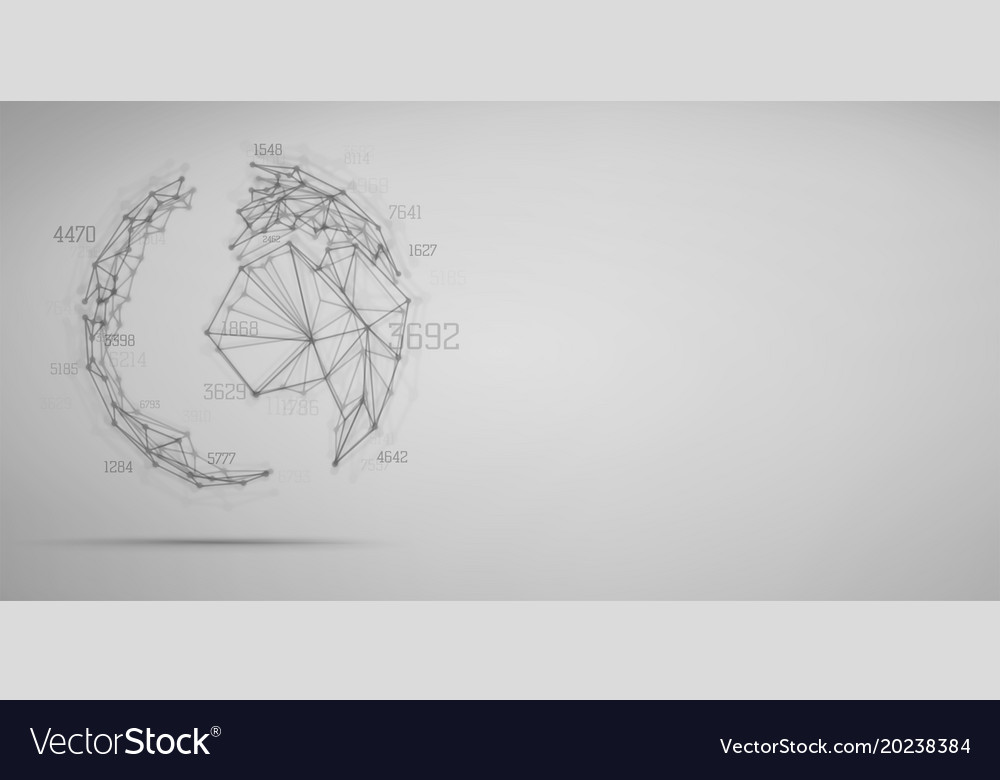 Big data visualization abstract earth globe