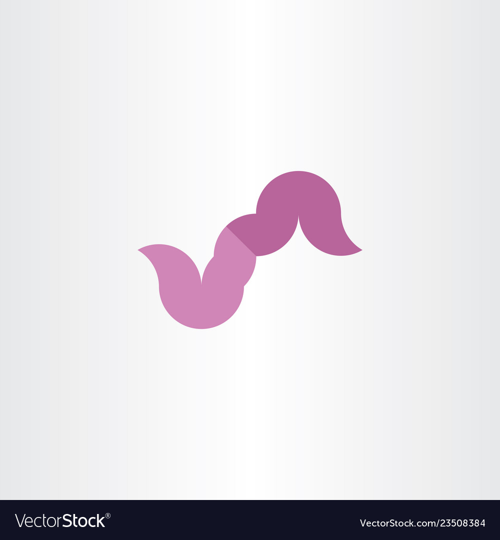 Composting earthworm logo symbol element