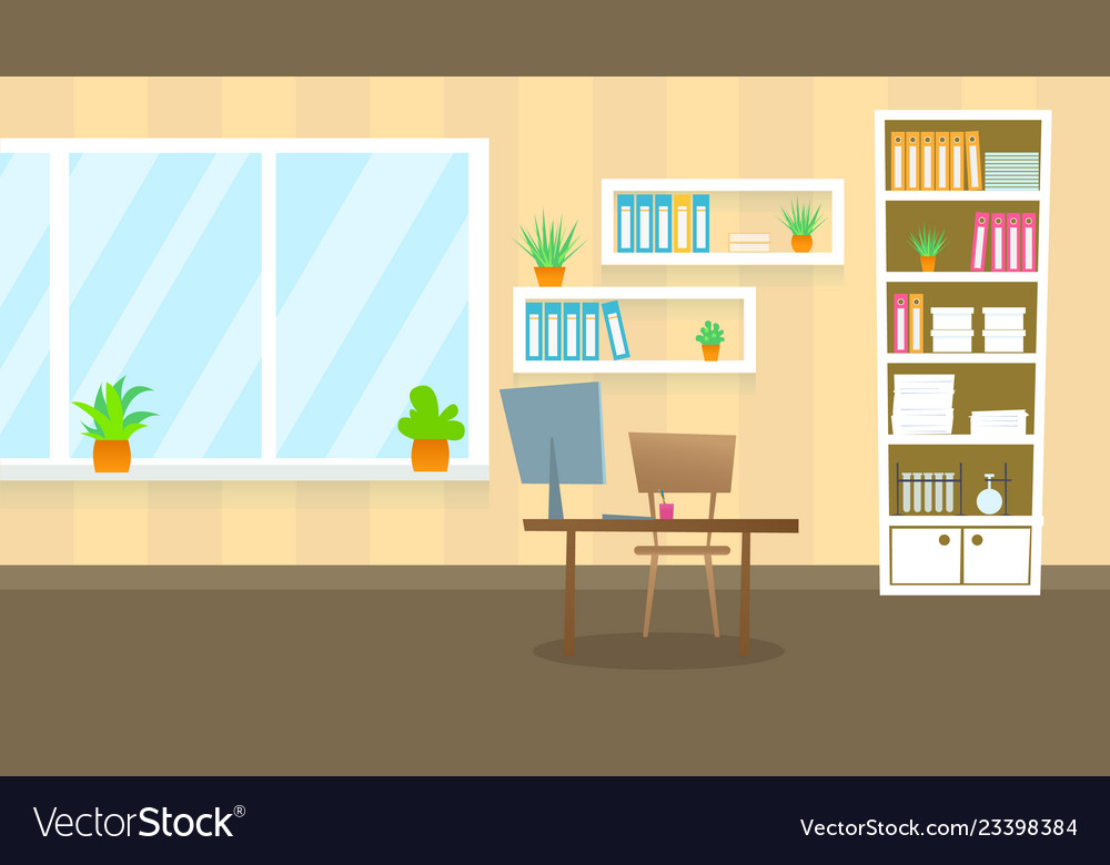 Doctor examination office flat Royalty Free Vector Image