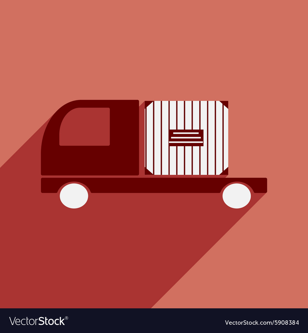 Flat with shadow icon and mobile application