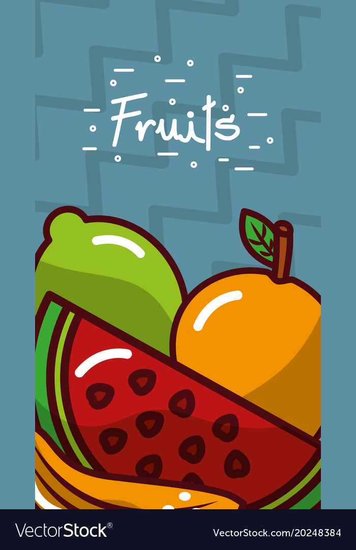 Fruits banners fresh and natural nutrition