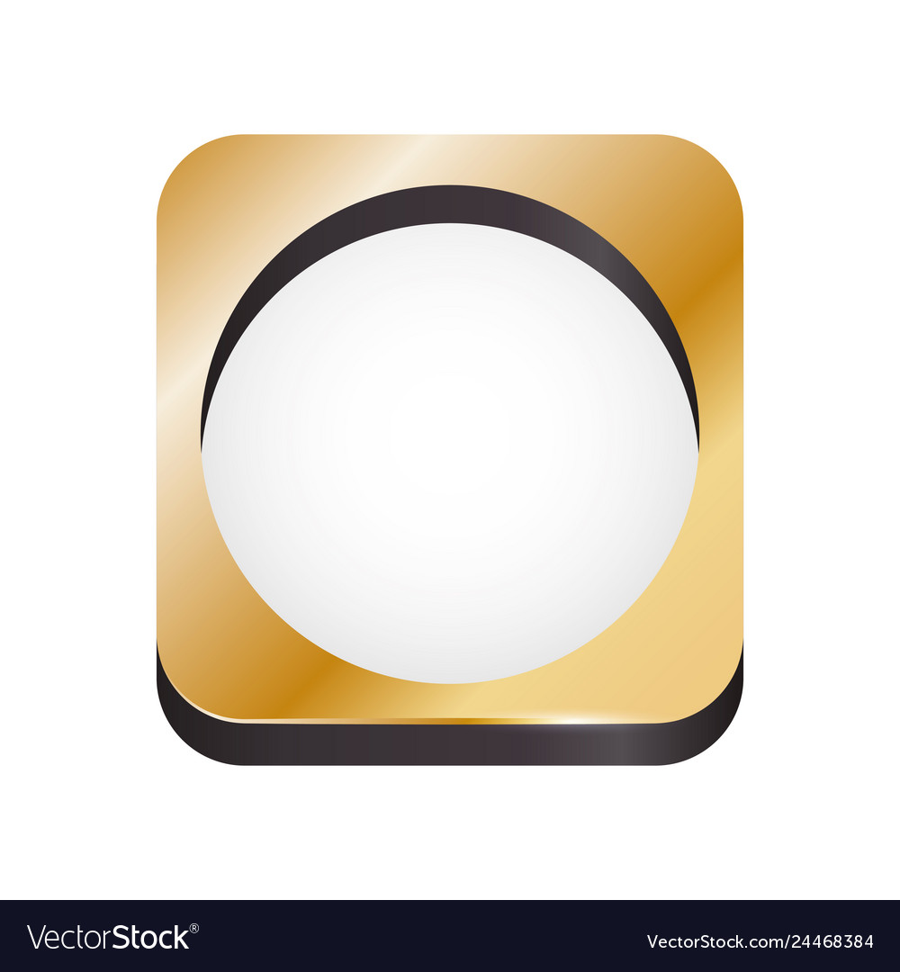 Golden badge isolated icon