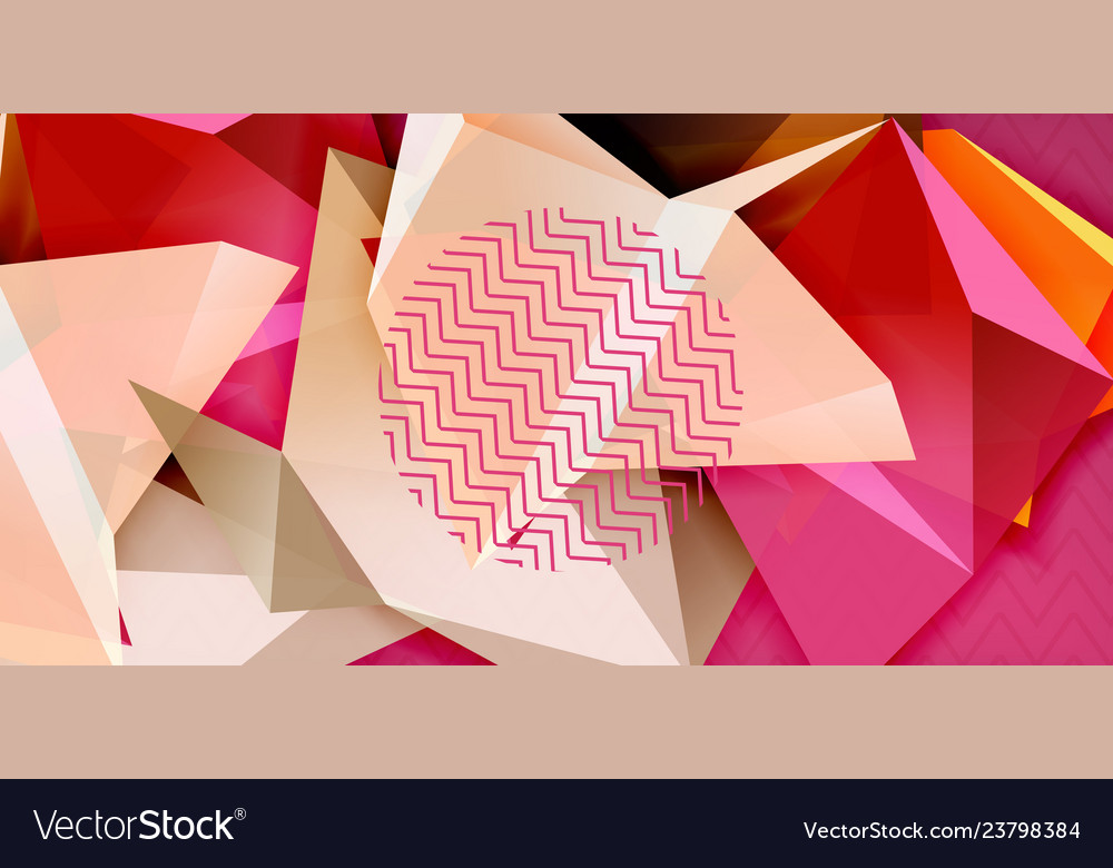 Low poly design 3d triangular shape background Vector Image Low poly design 3d triangular shape background