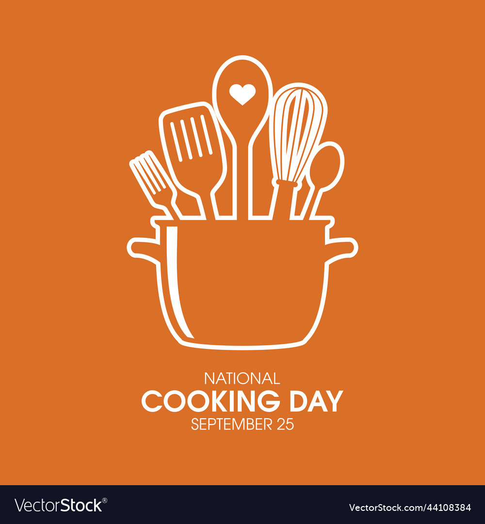 National cooking day poster Royalty Free Vector Image