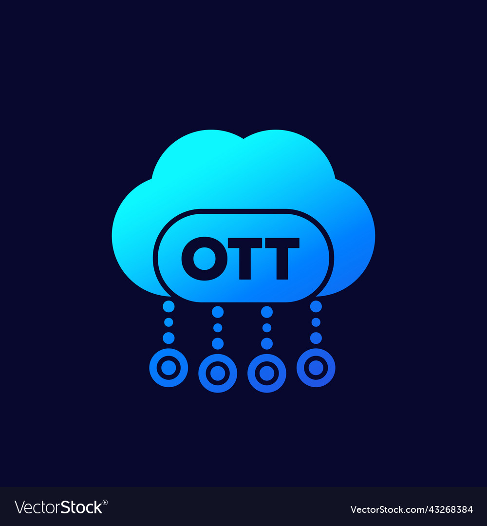 Ott media platform icon for web Royalty Free Vector Image