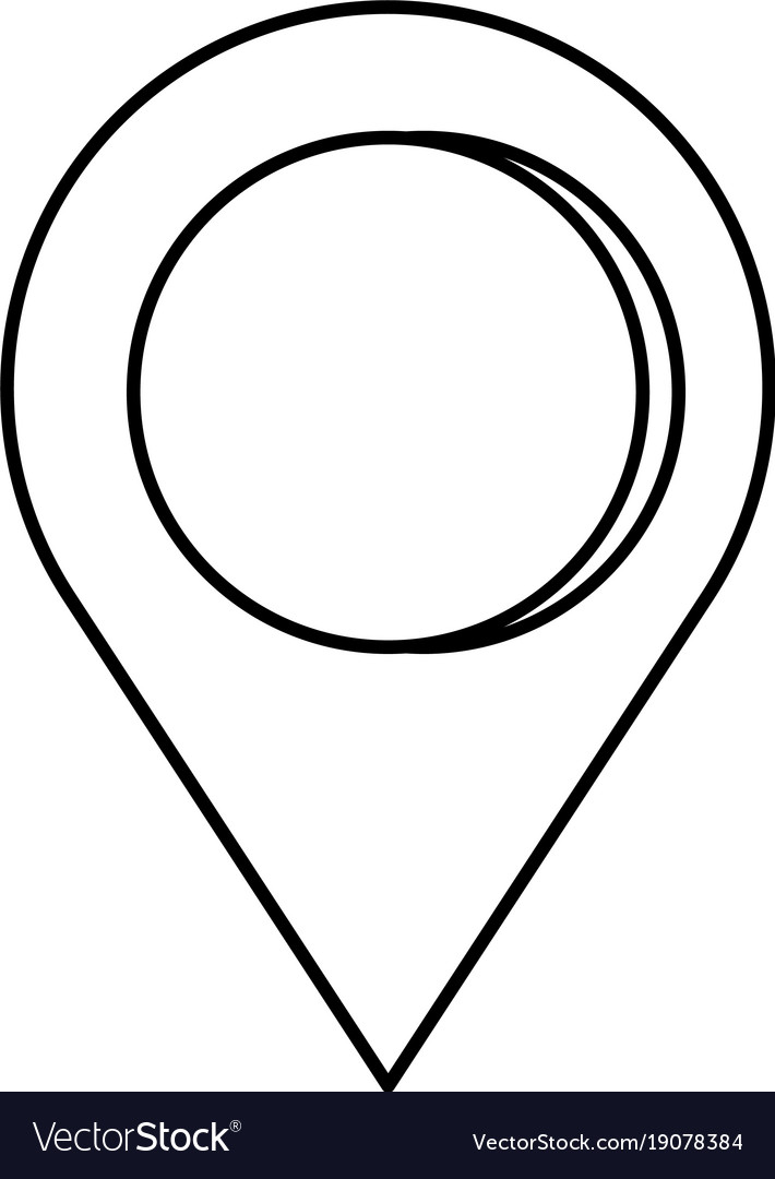 Pointer location pin isolated icon