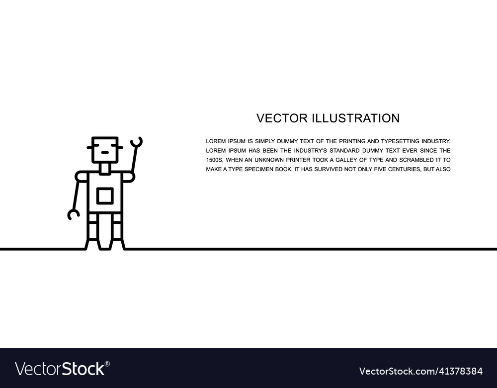 Robot bot chatbot artificial intelligence one vector image Robot bot chatbot artificial intelligence one