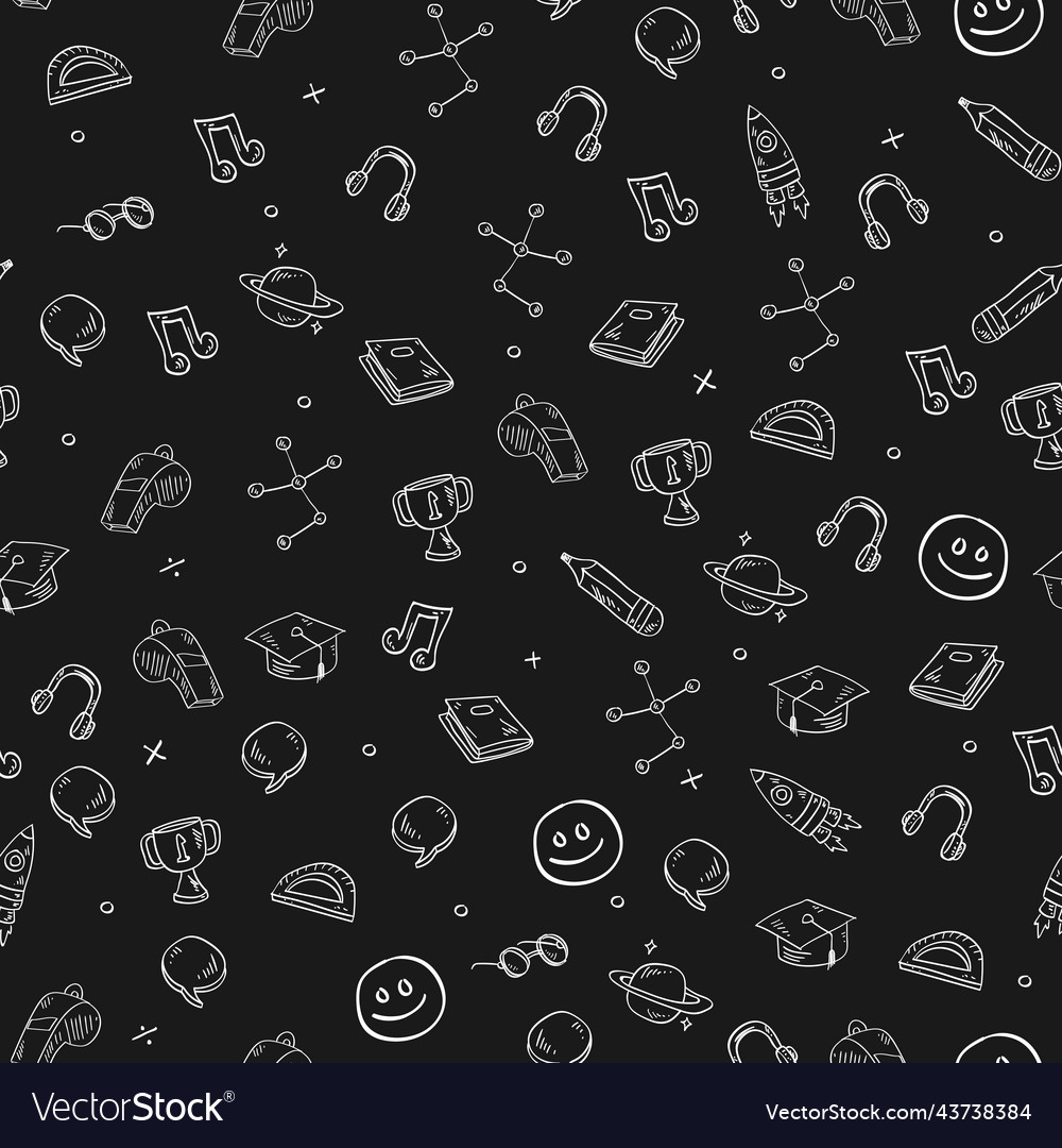 Seamless pattern on a black background vector image Seamless pattern on a black background