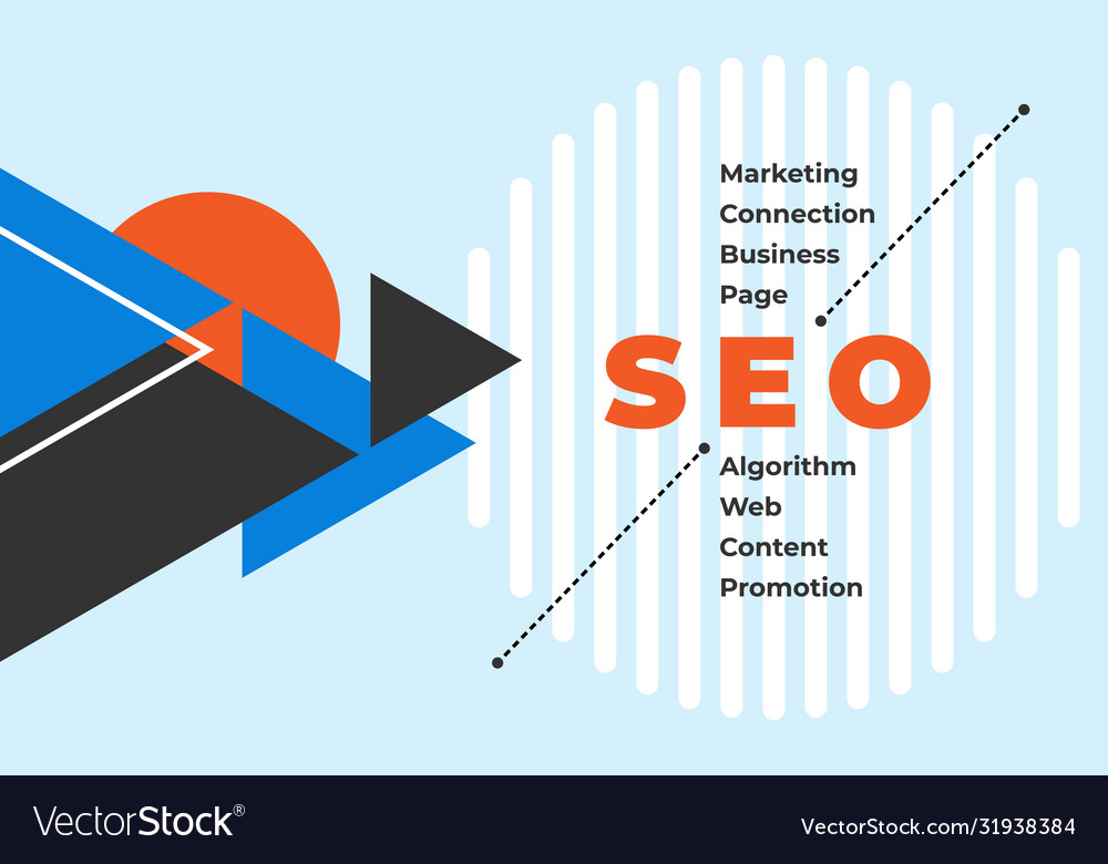 Seo abstract idea with element vector image Seo abstract idea with element