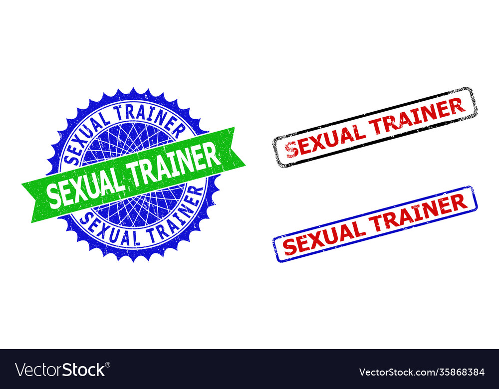 Sexual trainer rosette and rectangle bicolor