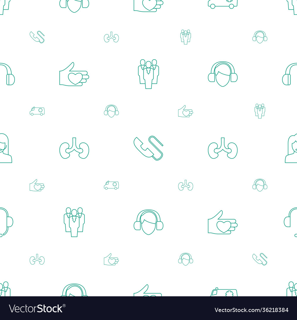 Support icons pattern seamless white background