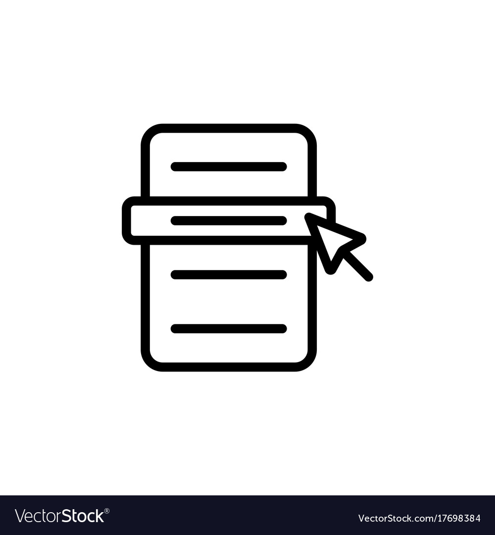 Thin line menu scrolling icon