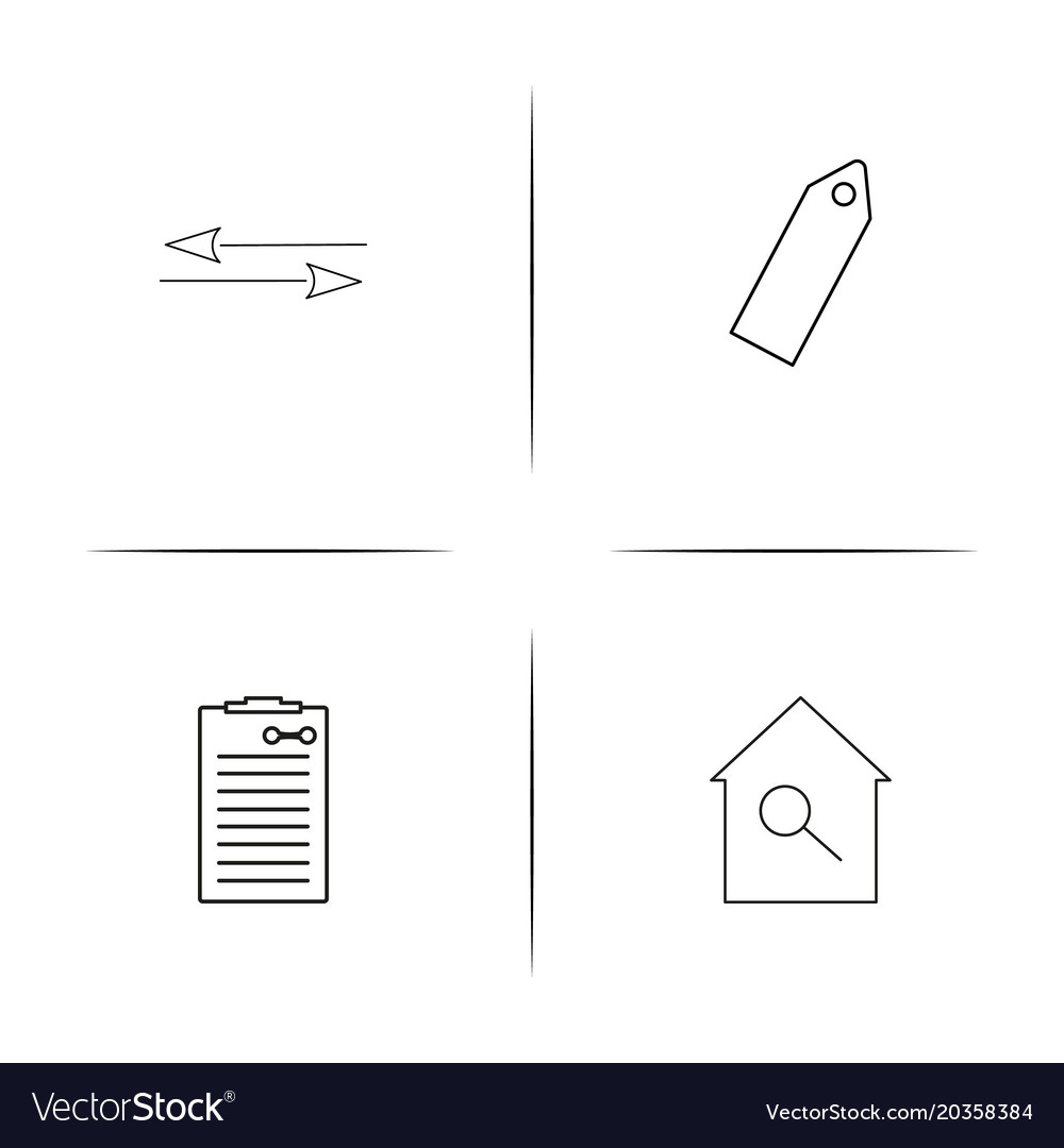 Web and text simple linear icon setsimple outline