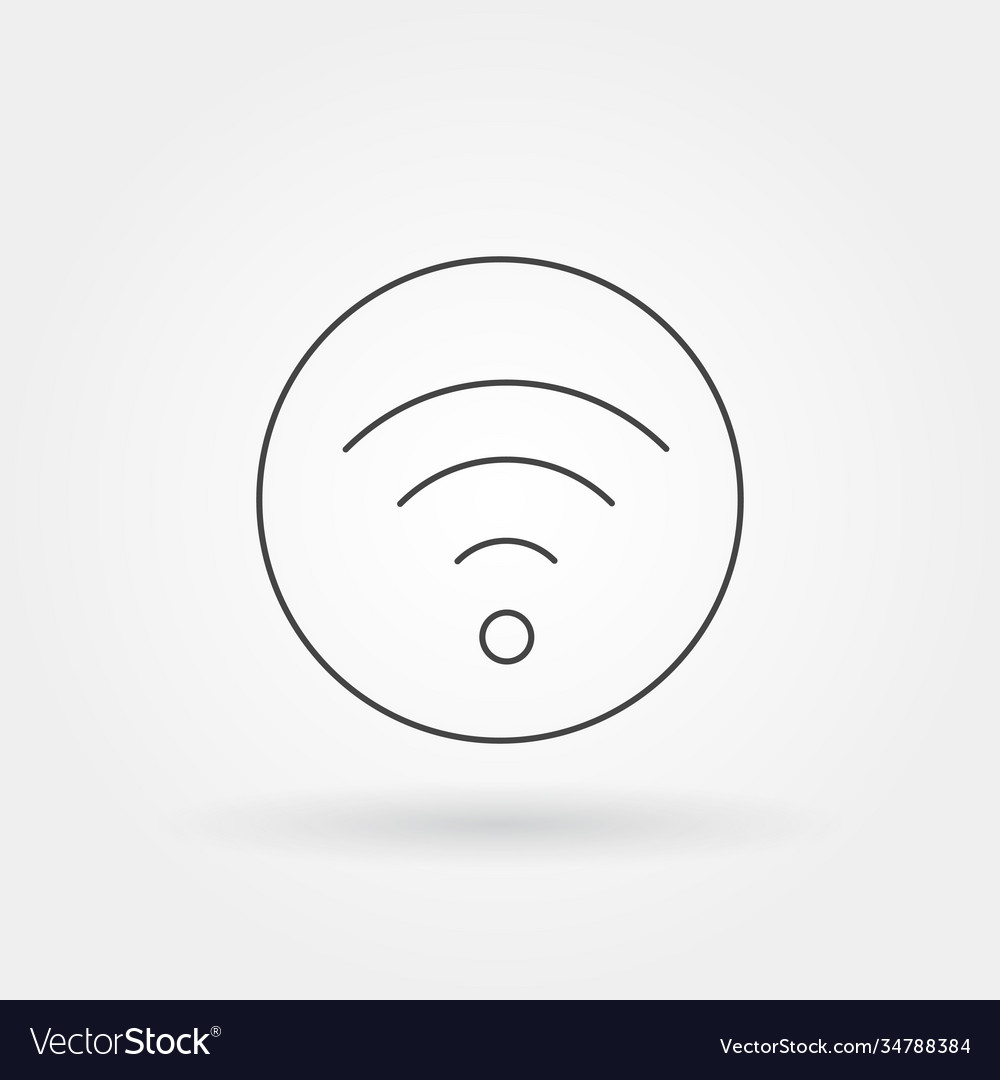 Wifi icon single isolated with modern line vector image Wifi icon single isolated with modern line
