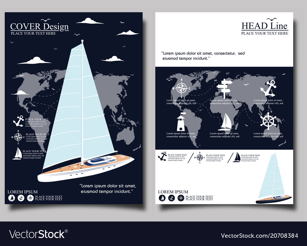 yacht club flyer design with sail boat royalty free vector model yacht club flyer