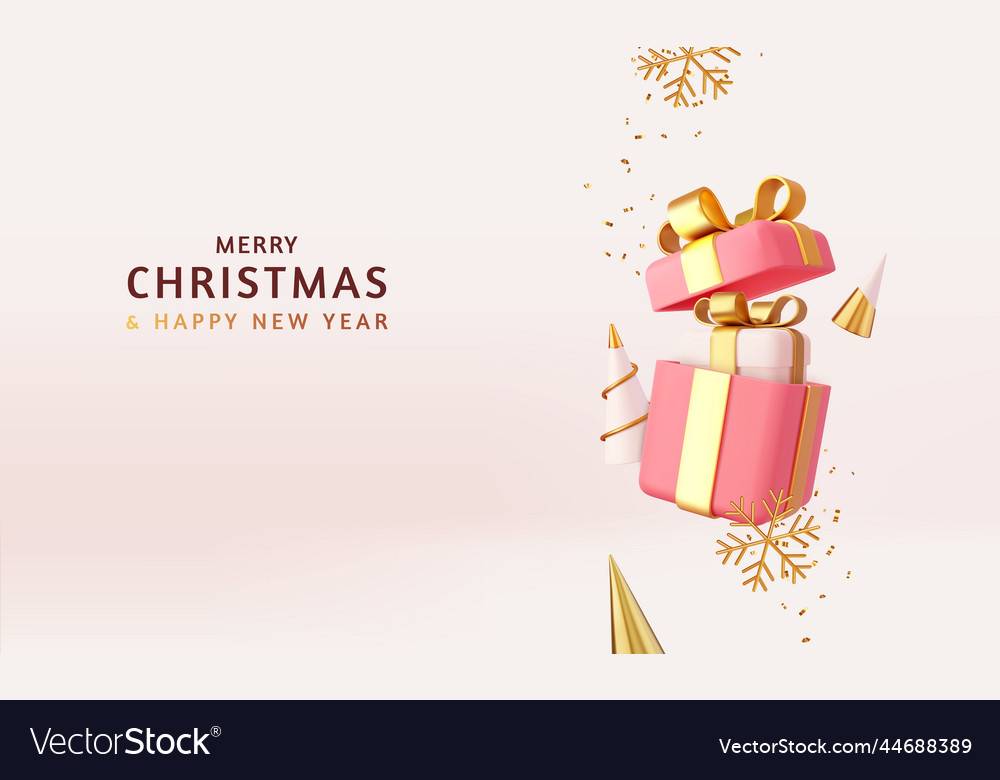 3d new year and christmas design