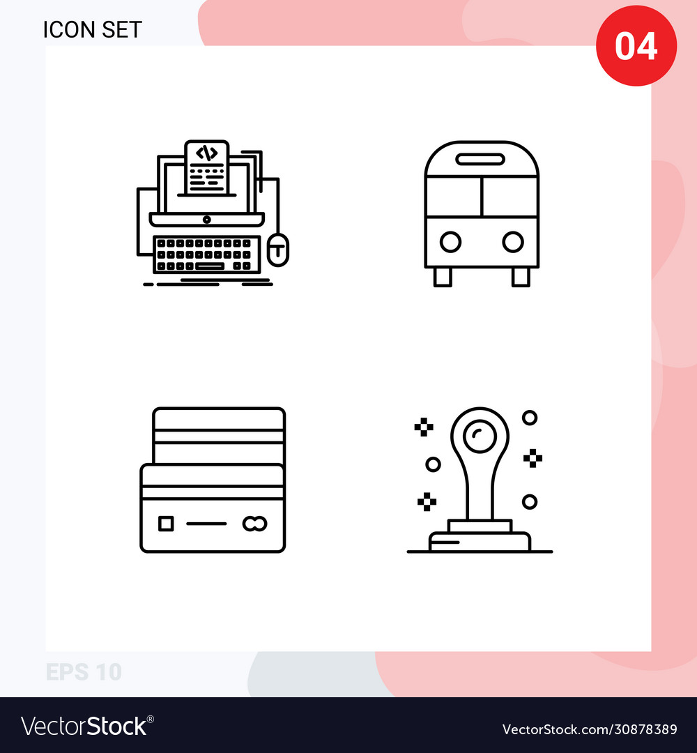 4 line concept for websites mobile and apps code