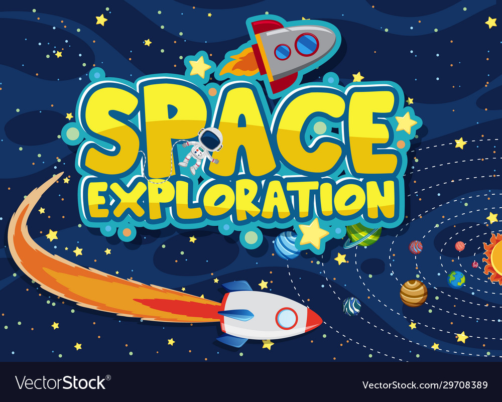 Background design with space exploration theme