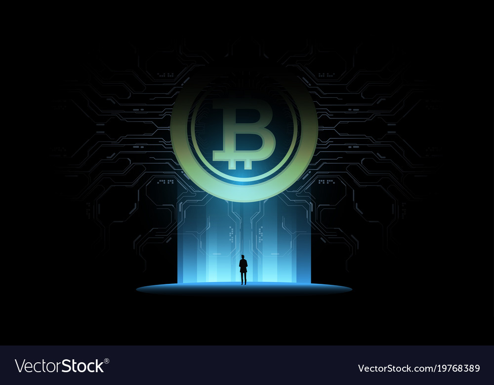 Bitcoin concept futuristic digital