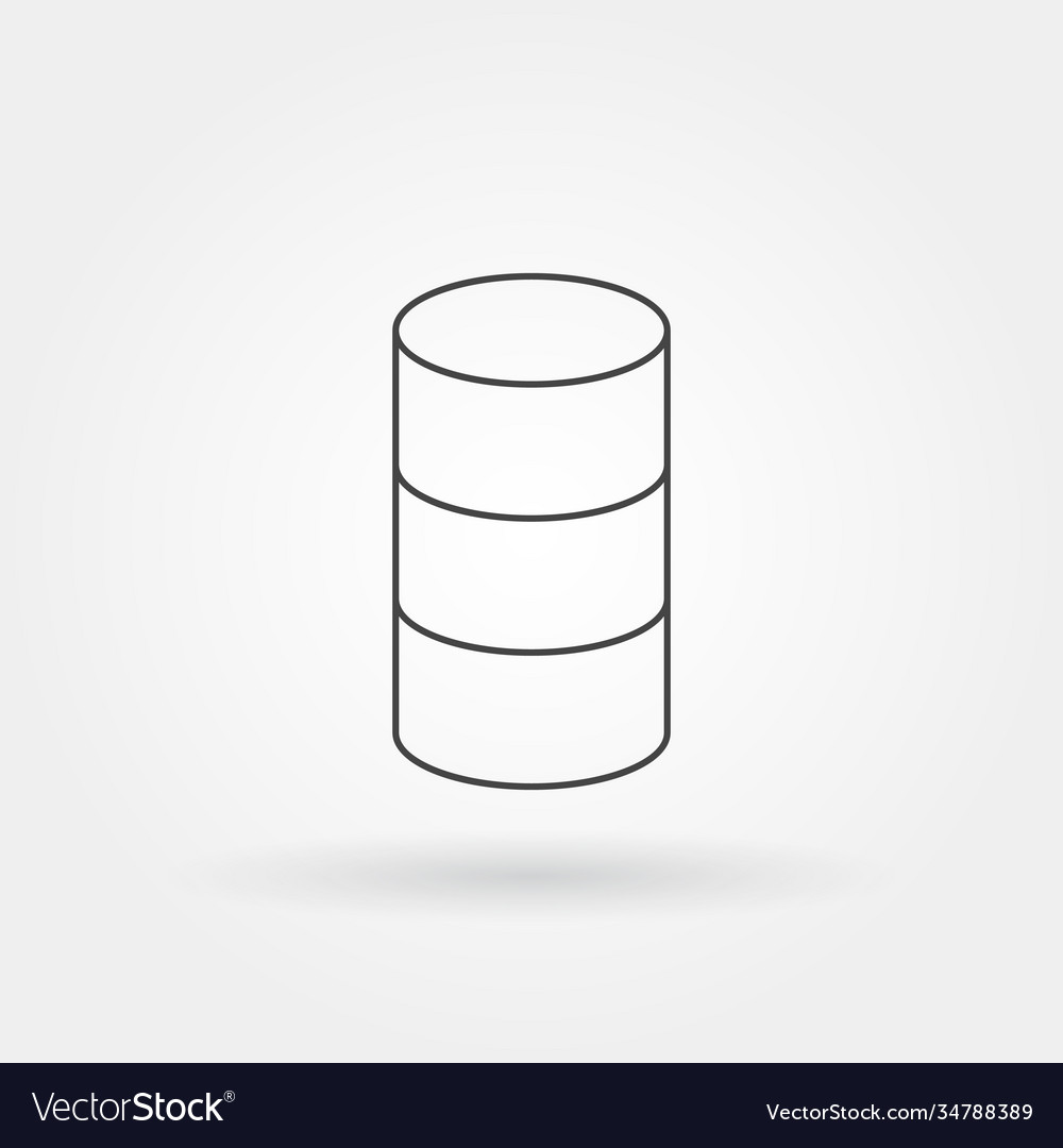 Database icon single isolated with modern line