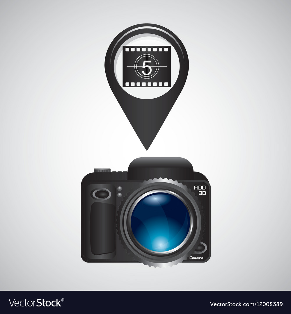 digital photo camera roll countdown numbers vector image countdown numbers
