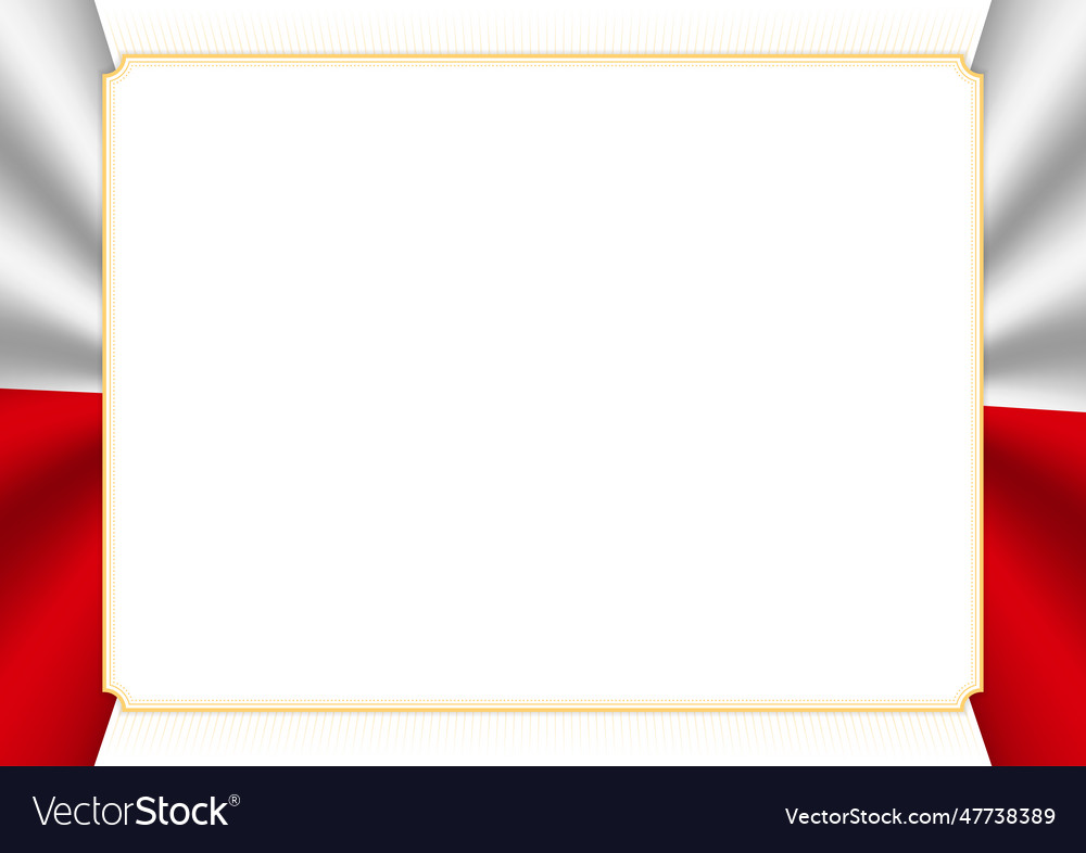 Horizontal frame and border with gibraltar flag