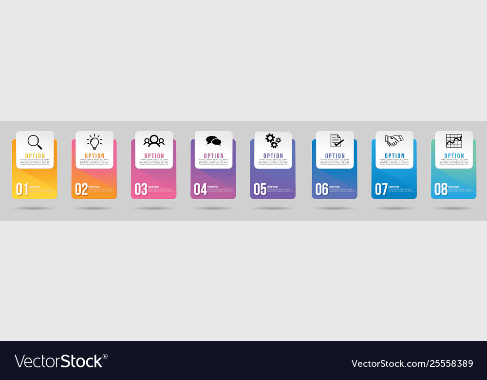 Infographic design template with options steps
