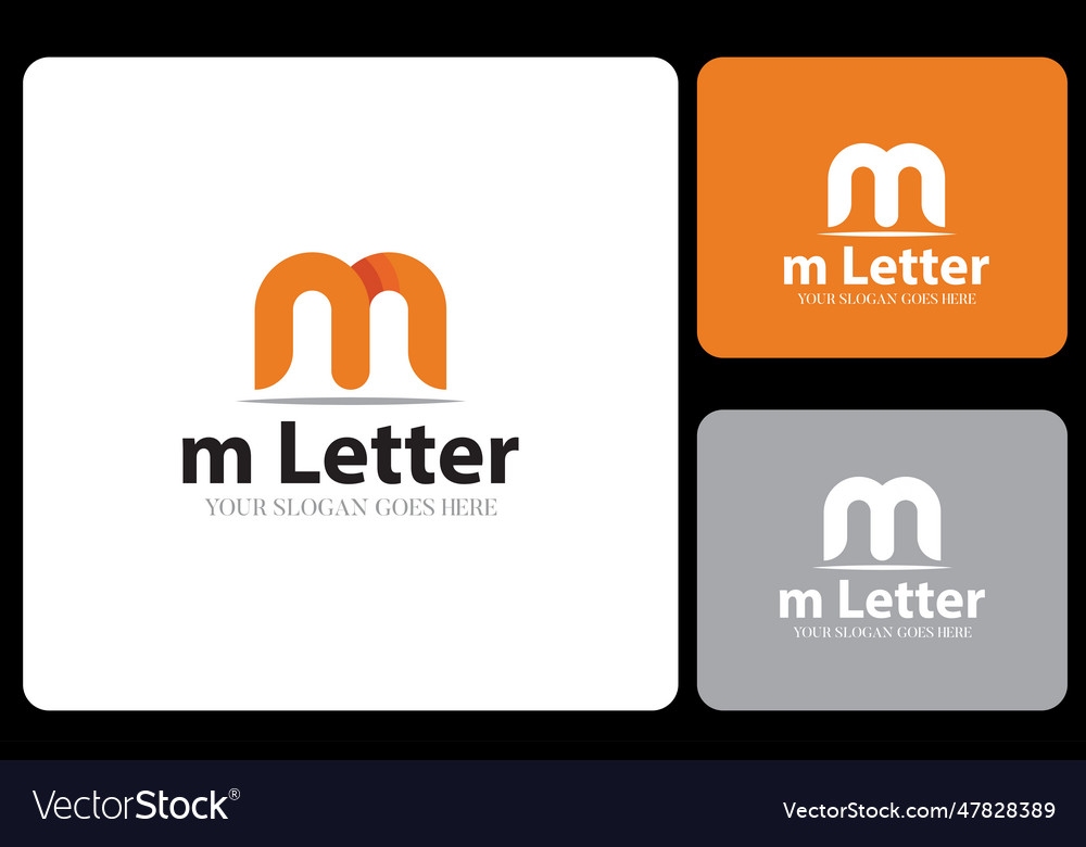 M letter logo design template