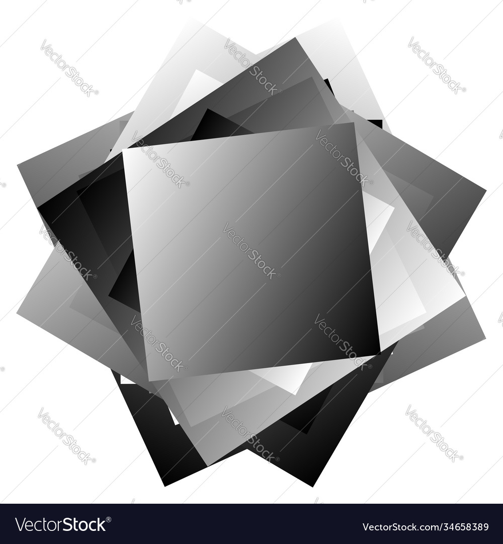 Randxom rotated overlap chaotic squares vector image Randxom rotated overlap chaotic squares