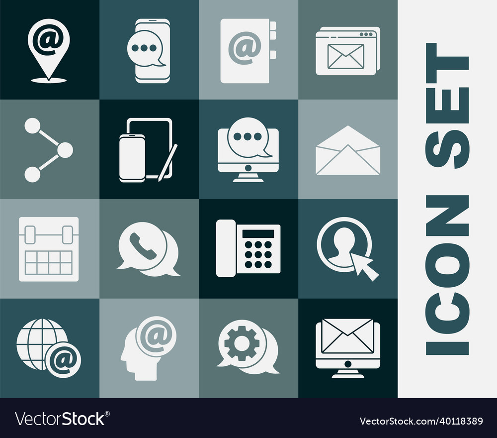 Set monitor and envelope create account screen Vector Image Set monitor and envelope create account screen