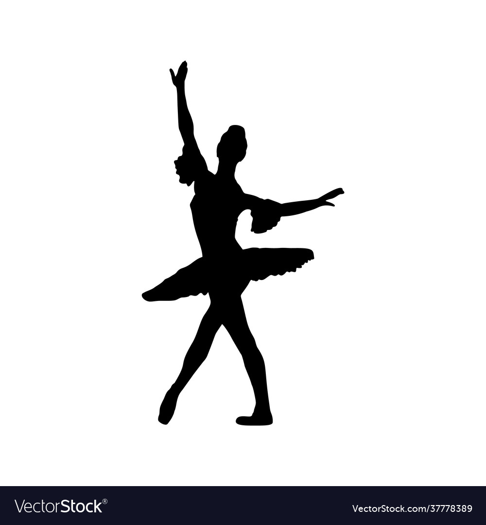 Silhouette a ballerina Royalty Free Vector Image