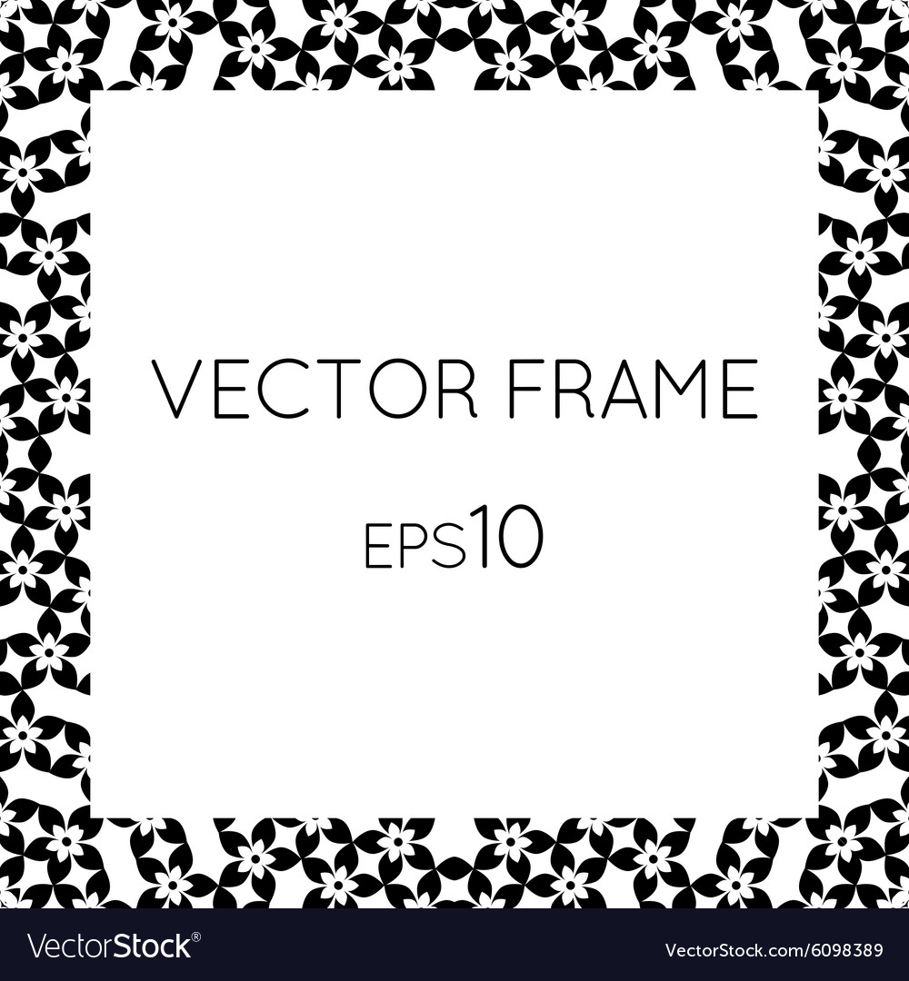 Square flower frame for text images