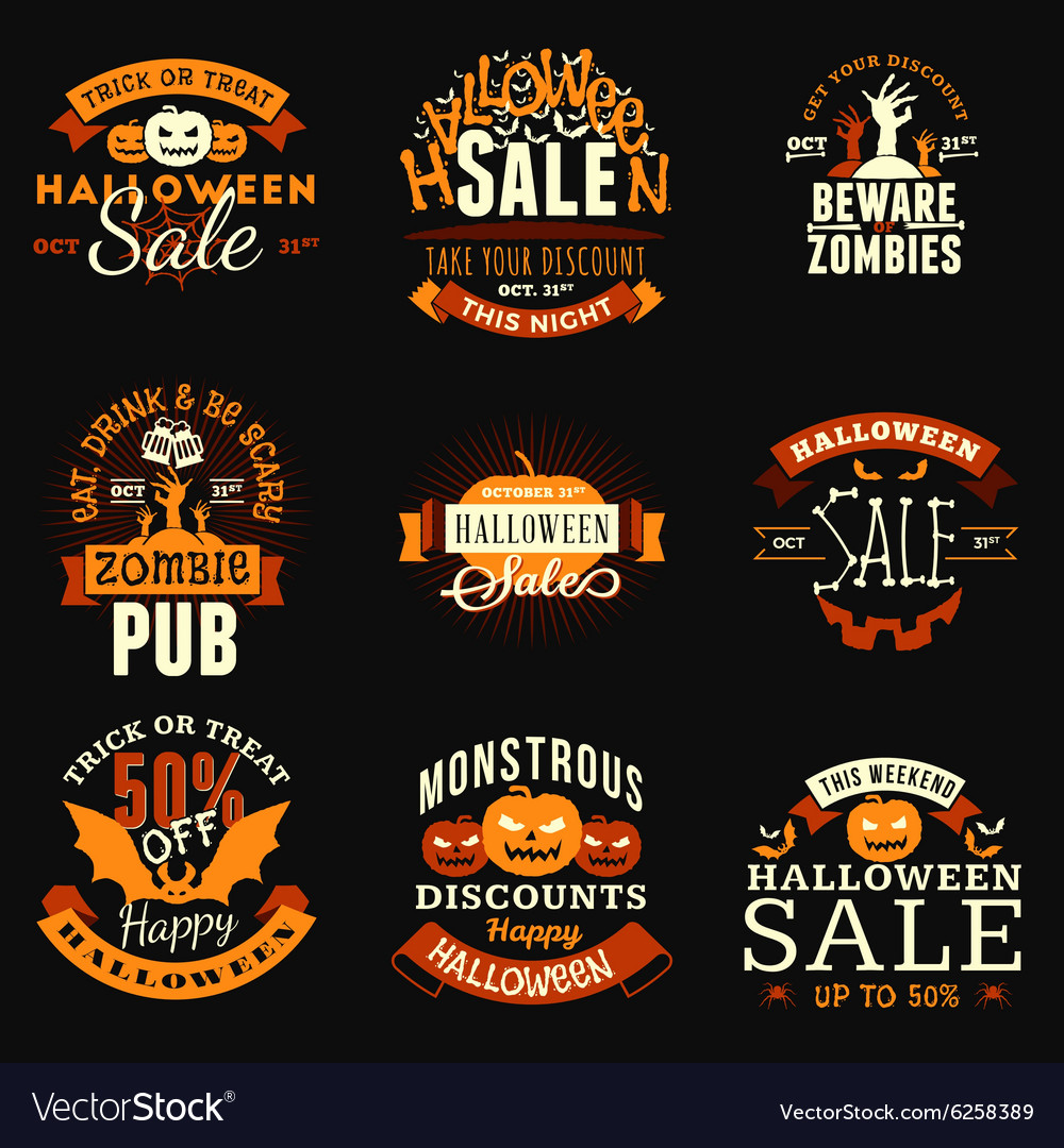 Vintage Halloween Badges & Stickers