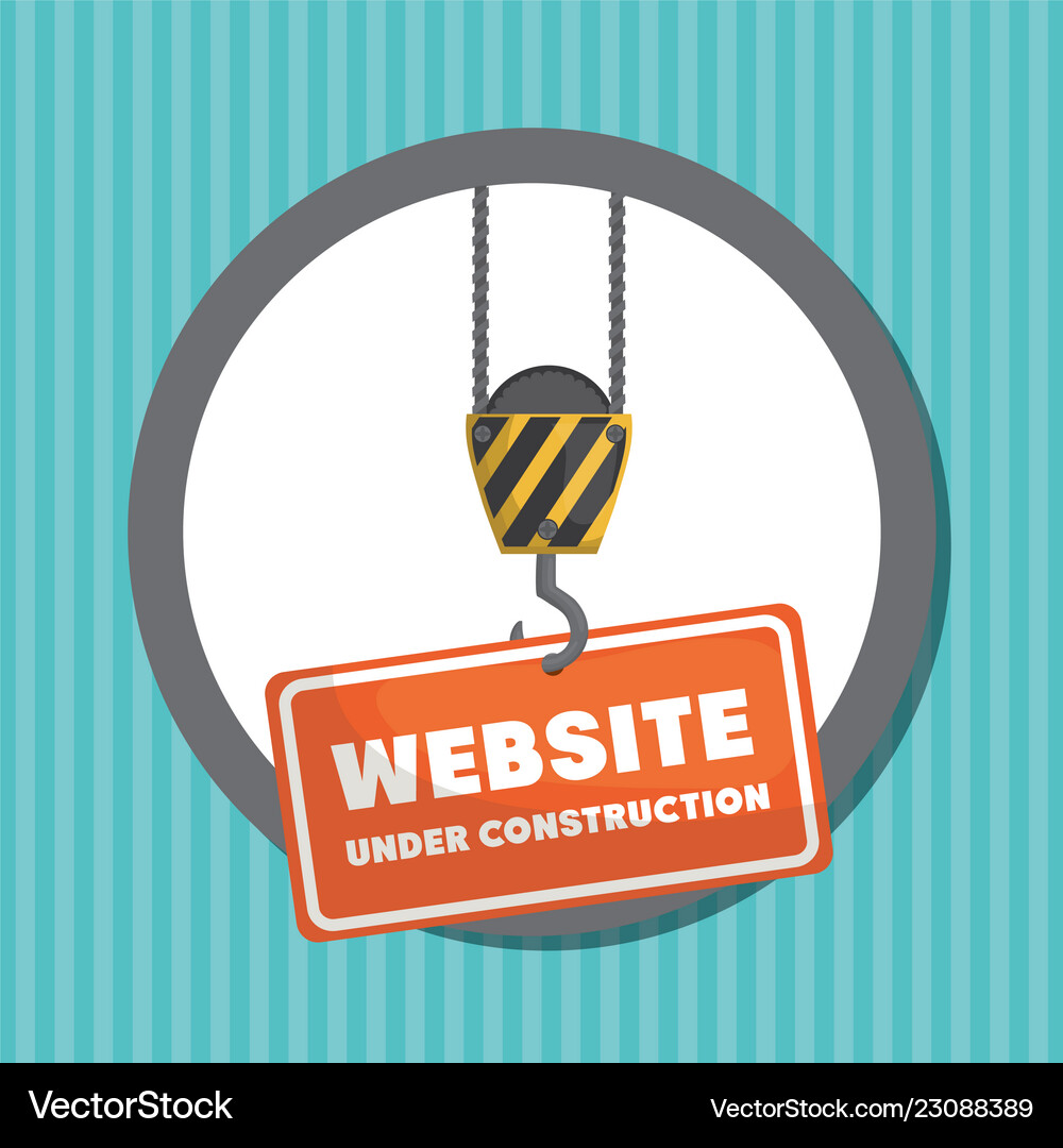 Website Under Construction Banner Royalty Free Vector Image
