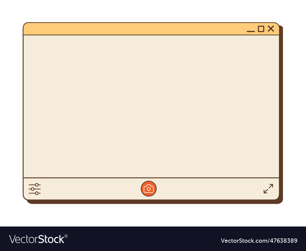Y2k photo booth window nostalgic ui retro vector image Y2k photo booth window nostalgic ui retro
