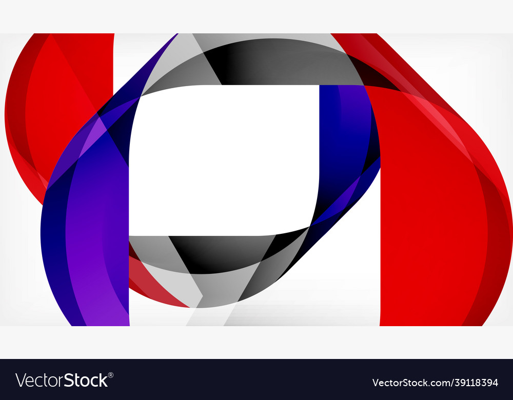Abstract square shape with overlapping waves Vector Image Abstract square shape with overlapping waves