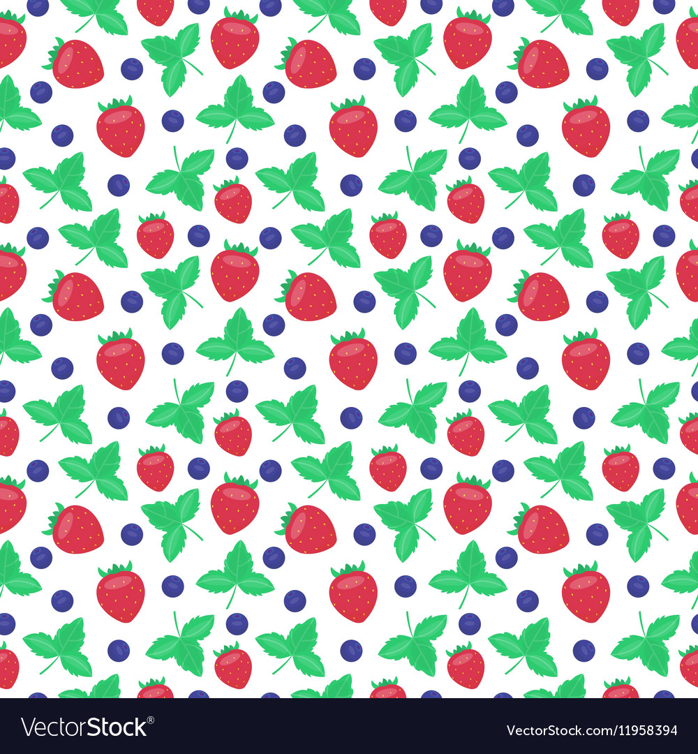 Berries strawberry seamless patterns