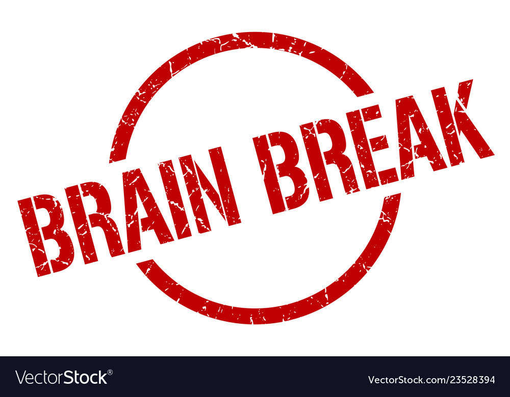 Brain break stamp Royalty Free Vector Image - VectorStock