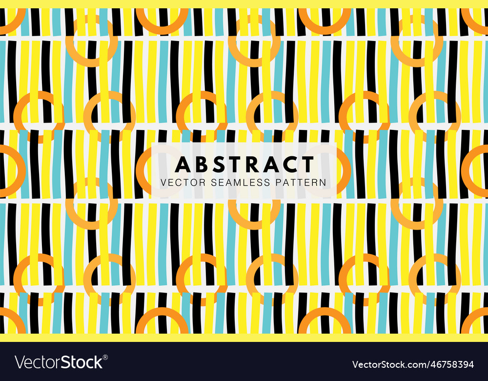 Colorful lines and circles abstract pattern